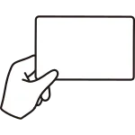Hand With Card Blank SVG Icon